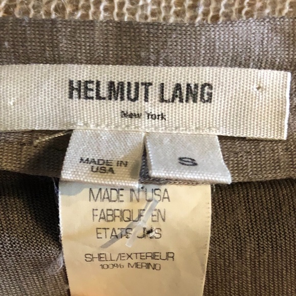 Helmut Lang Sweaters Helmut Lang Grey Gauze Wool Open Draped